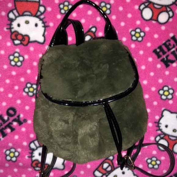 Steve Madden Handbags - Faux Fur Mini Backpack